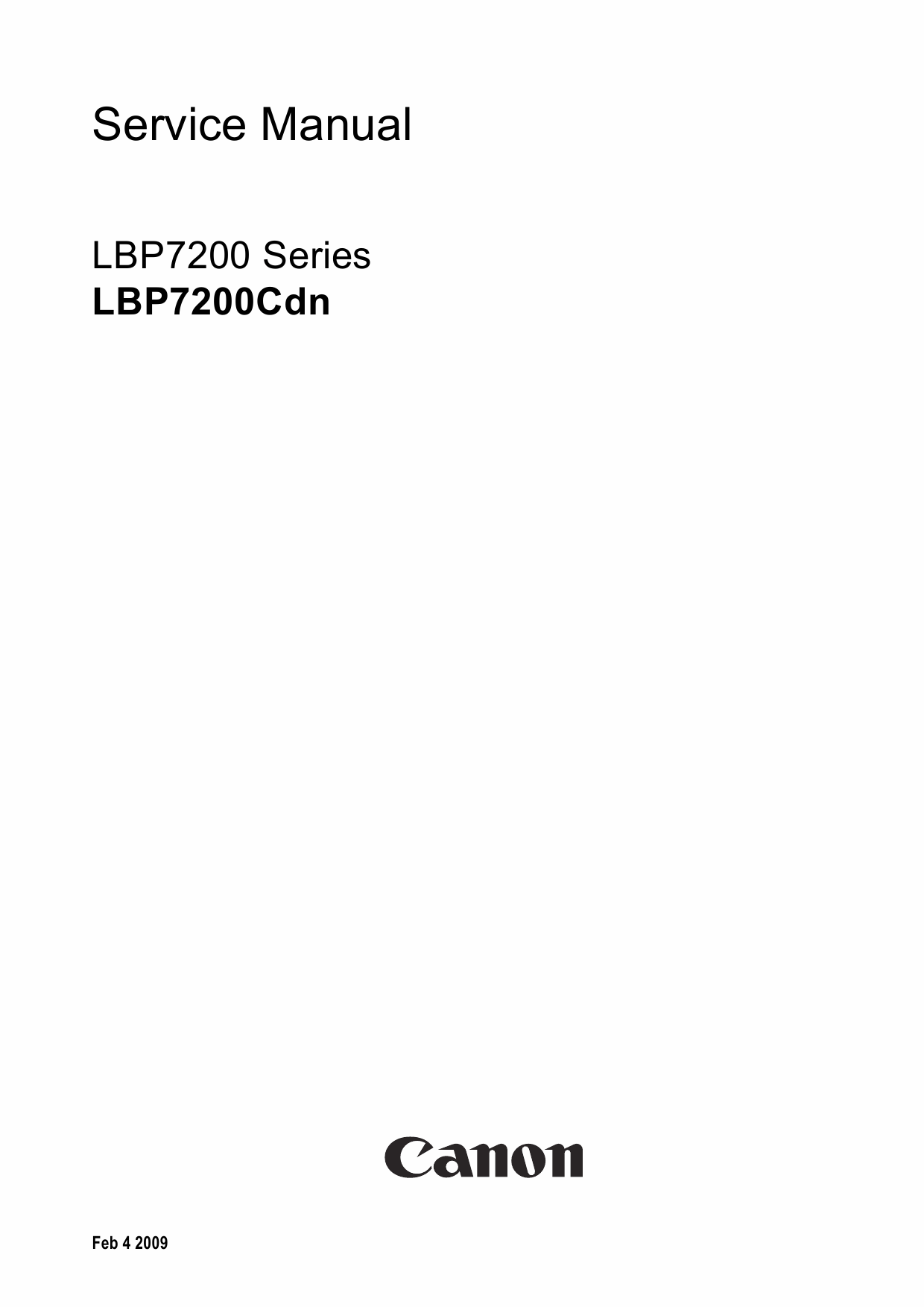 Canon imageCLASS LBP-7200Cdn Service Manual-1